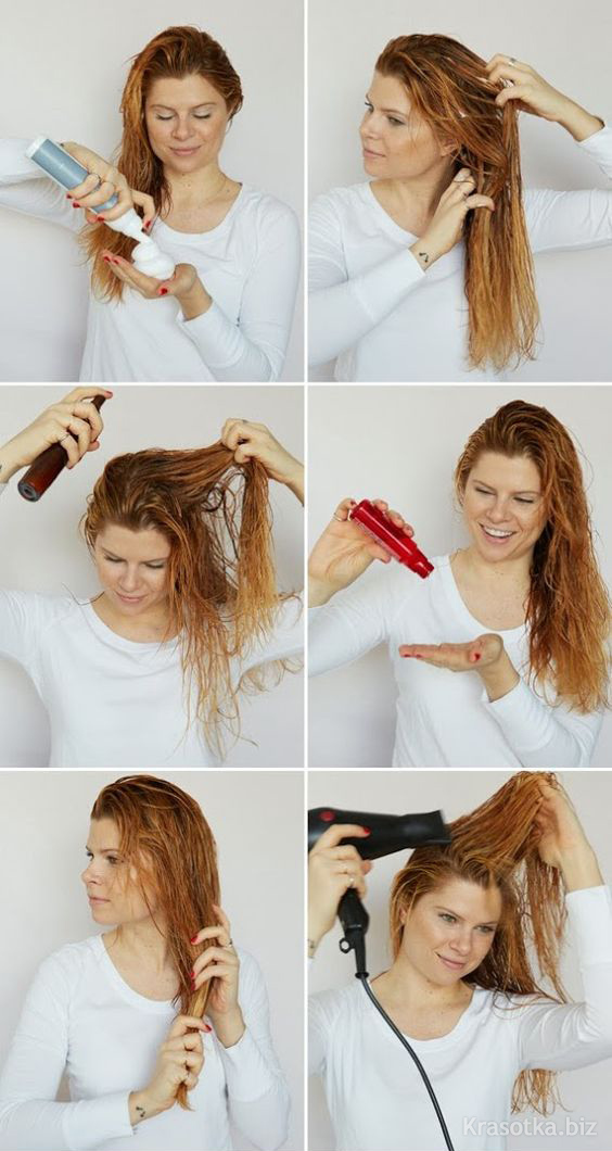 Как быстро уложить непослушные волосы средней длины