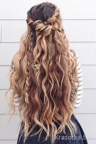 Прическа для длинных волос