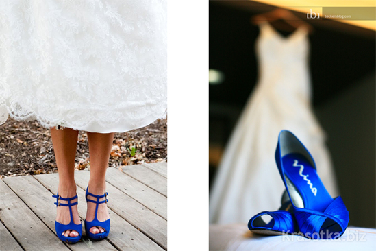 Синие туфли на свадьбу
